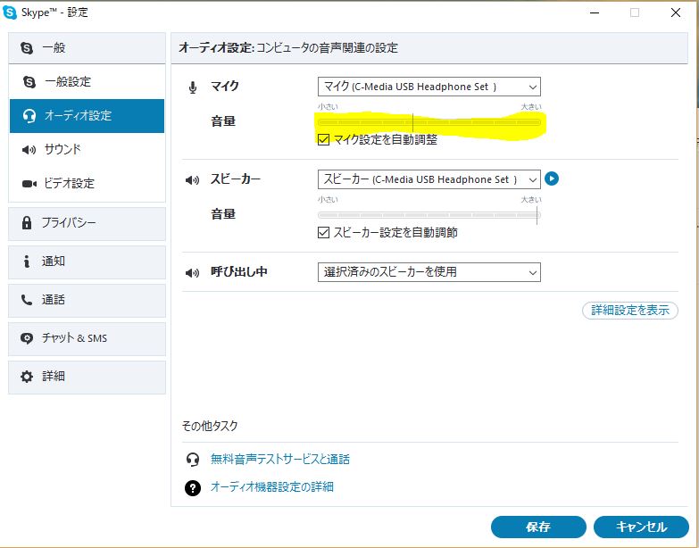 Skype スカイプ マイク グレーアウト 使えない Hibi Tano